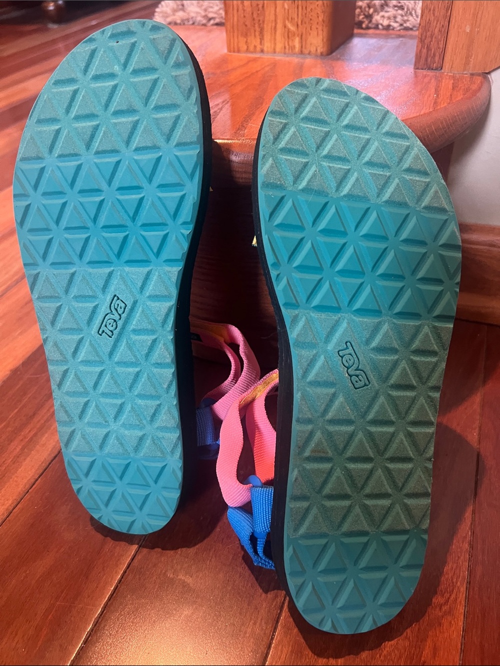 Teva womens Colorblock Strappy Sandals - Orange size 10 never wore. - Picture 5 of 9